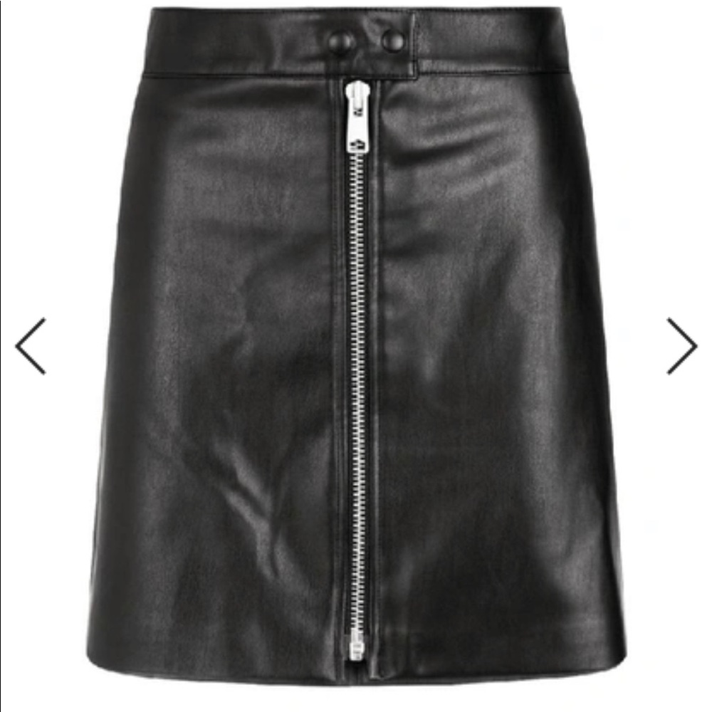 ALL SAINTS NEW without tag Faux Leather Black Mini Skirt